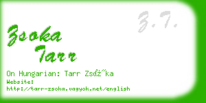 zsoka tarr business card